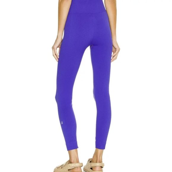 NWT Sapphire Blue Thick High Waist WeWoreWhat Ribbed Leggings w/ Pink Top Stitch - Picture 6 of 11